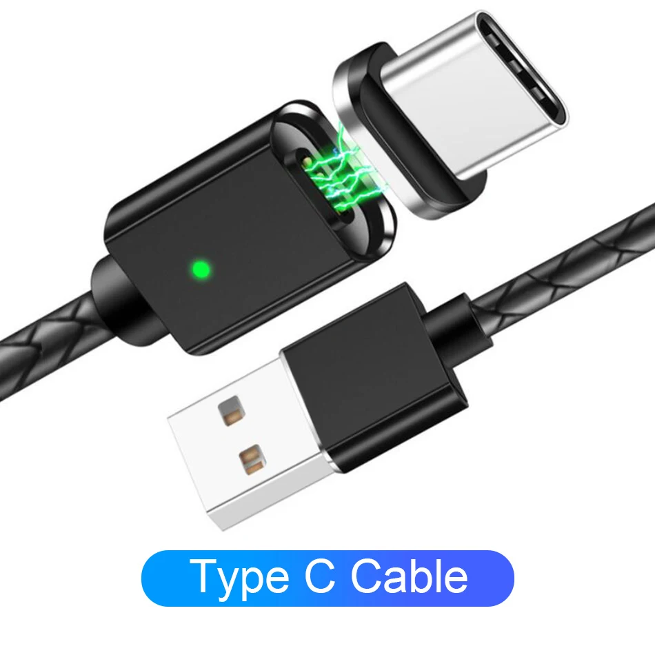 1 Cable 1 Plug Black Магнитный кабель USB c типа C, 3 А, зарядное устройство для быстрой зарядки Xiaomi type c, мобильный провод быстрой зарядки, магнитный пылезащитный Разъем, шнур для передачи данных для телефона - Тип штекера: 1 Cable 1 Plug Black