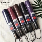 Складной зонт-автомат для женщин и мужчин, большие ветронепроницаемые автоматические зонты от дождя с покрытием черного цвета 10К