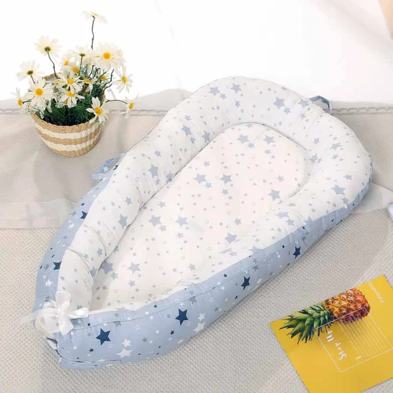 97cmx46cm Портативное детское гнездо для сна детский манеж; кроватка Bebe туристическая детская кроватка-колыбель кроватка для новорожденного бампер съемный матрас для кормления - Цвет: 97cmx46cm