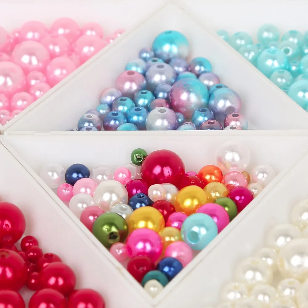 Бусины из АБС пластика для бижутерии 4 10 мм 8 цветов|pearl beads|fashion beadsbeads fashion |
