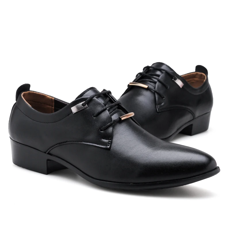 Туфли мужские классические мягкая кожа шнуровка роскошные свадебные туфли