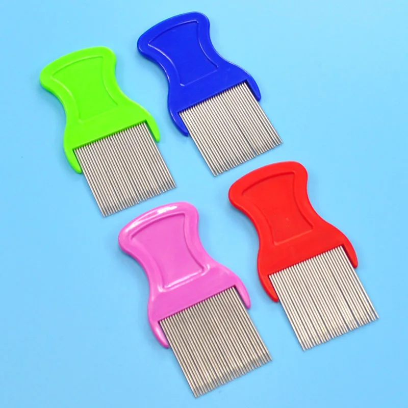 

Dog Hair Brush Lice Removal Comb Stainless Steel Fine Tooth Hair Combs For Dogs Pet Hairbrush Random Color