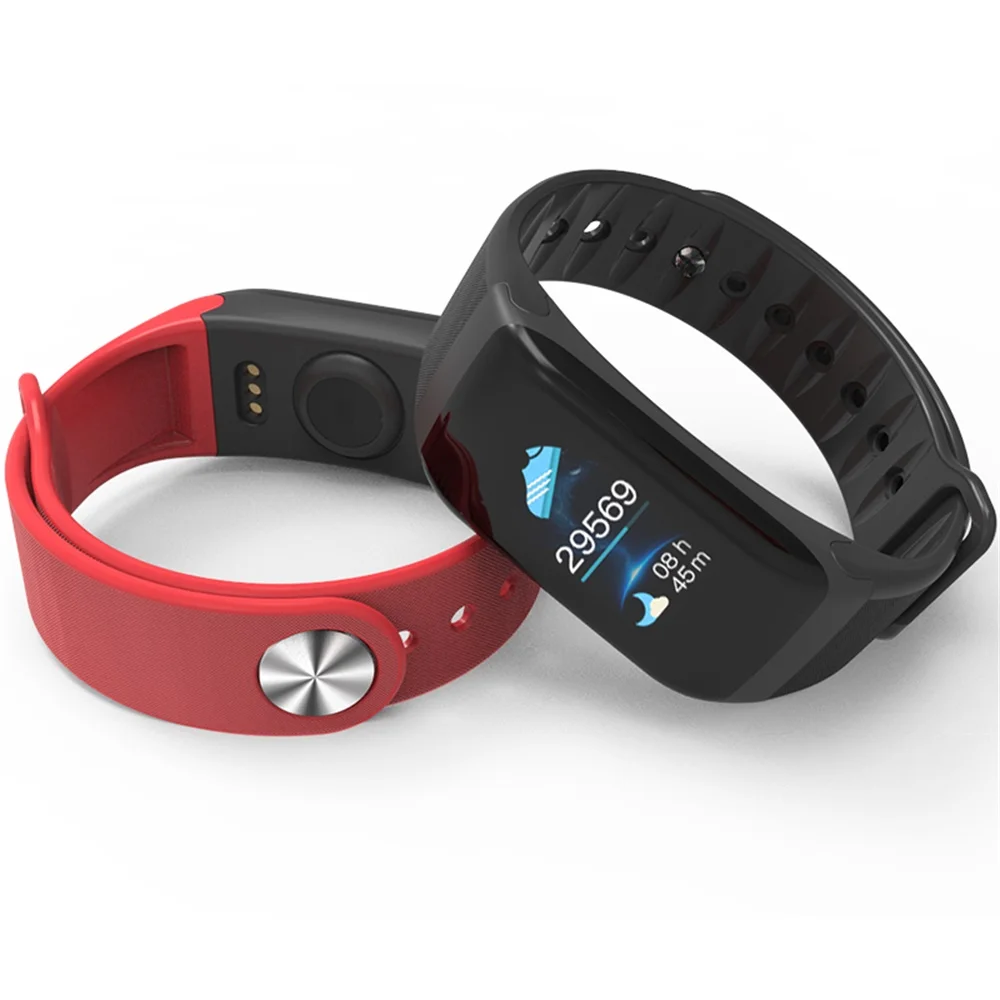696 Color Screen Waterproof F1 Plus Smart bracelet Wristband Fitness Tracker Call Reminder Step Pulse Heart Rate Monitor | Электроника