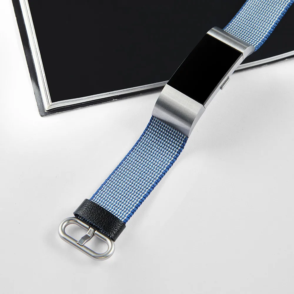 Браслет ремешок для fitbit нейлоновый Плетеный ремешок на запястье Королевский тканый браслет ремешок для Fitbit Charge 2 оптовый поставщик