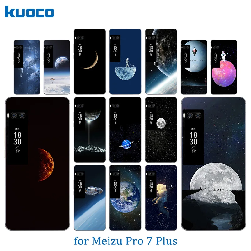 5 7-дюймовый силиконовый чехол для телефона Meizu Pro 7 Plus из ТПУ с рисунком