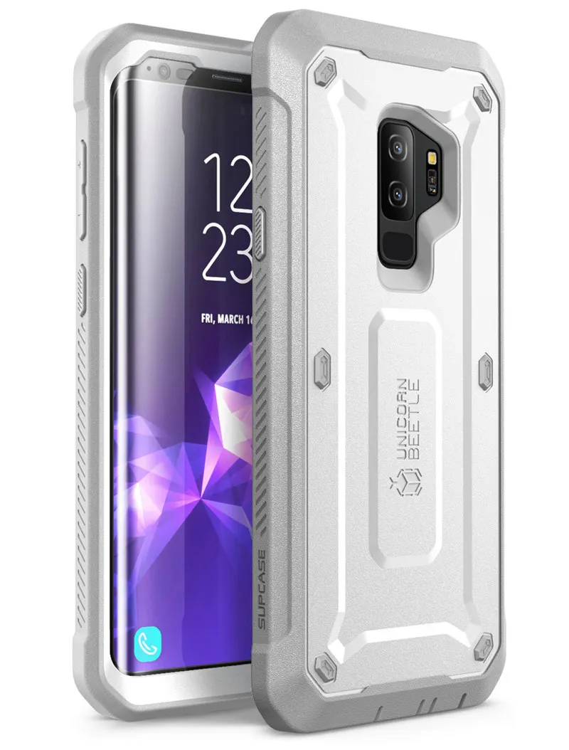 White SUP чехол для samsung Galaxy S9 Plus чехол UB Pro полный корпус прочная кобура защитный чехол со встроенной защитной крышкой - Цвет: White