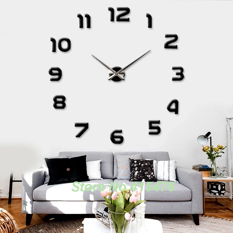 DIY Large Watch Wall Clock Modern Design Creative Scale Decor Stickers Set Room Decal Home Decoration | Дом и сад