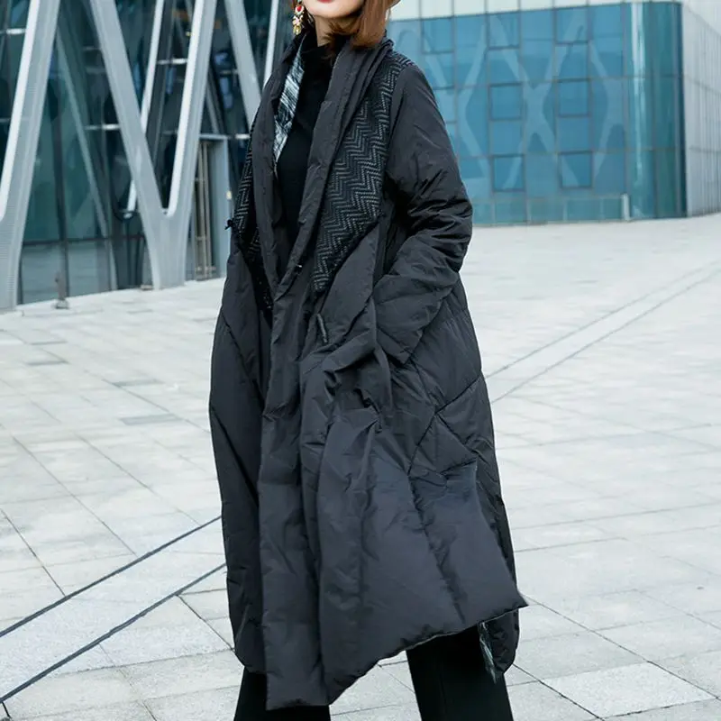 Зимняя Новинка 2020 женский пуховик средней длины большого размера модное