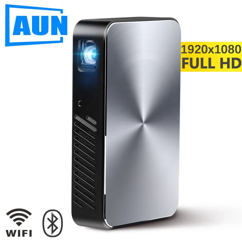 Aon Full HD проектор J10, 1920x1080 P, Встроенный Android, wifi, HD in. Аккумулятор 6000 мАч, портативный мини-проектор. Домашний кинотеатр P