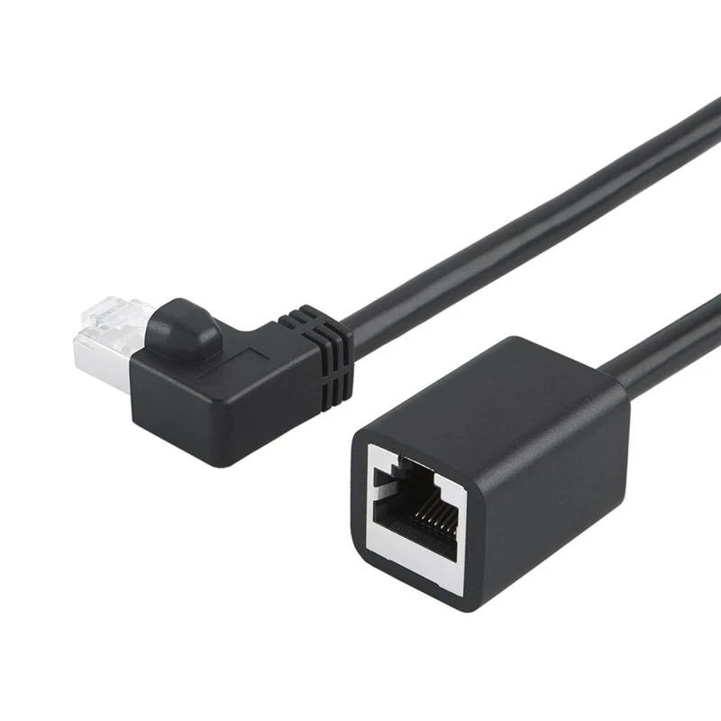 Экранированный Удлинительный кабель Cat6 с прямым углом соединительный FTP Ethernet