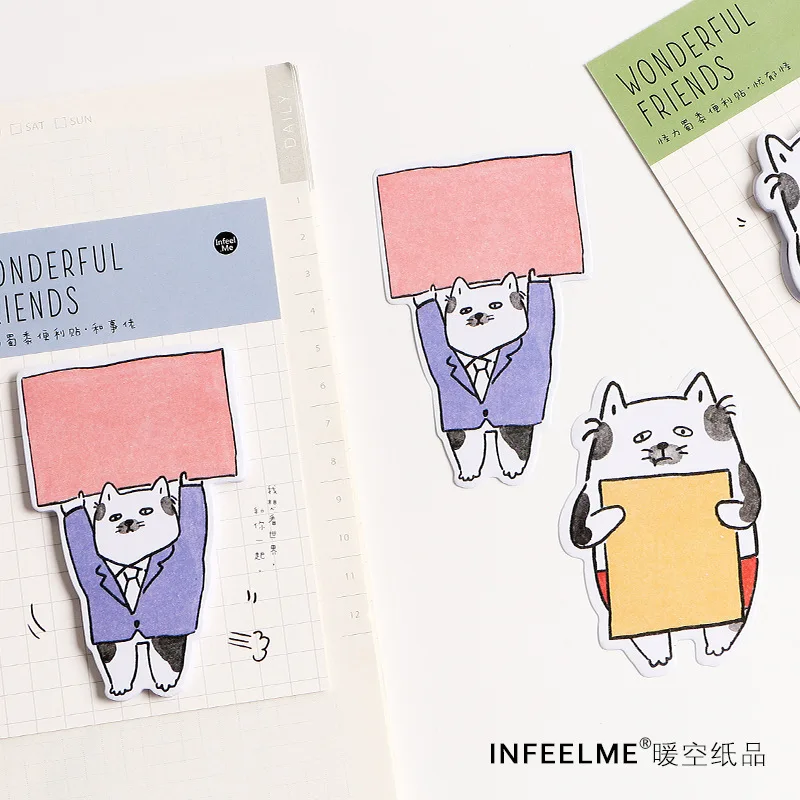 4 шт./компл. Kawaii робкая кошка Bear блокноты для записей N Times Coffee пекарный магазин