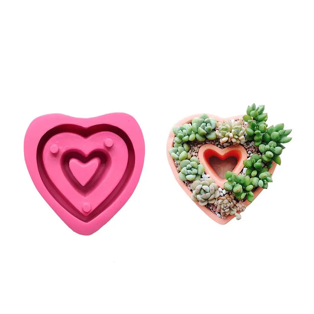 Любовь цветочный горшок Силиконовые формы суккуленты горшечные цветы украшения