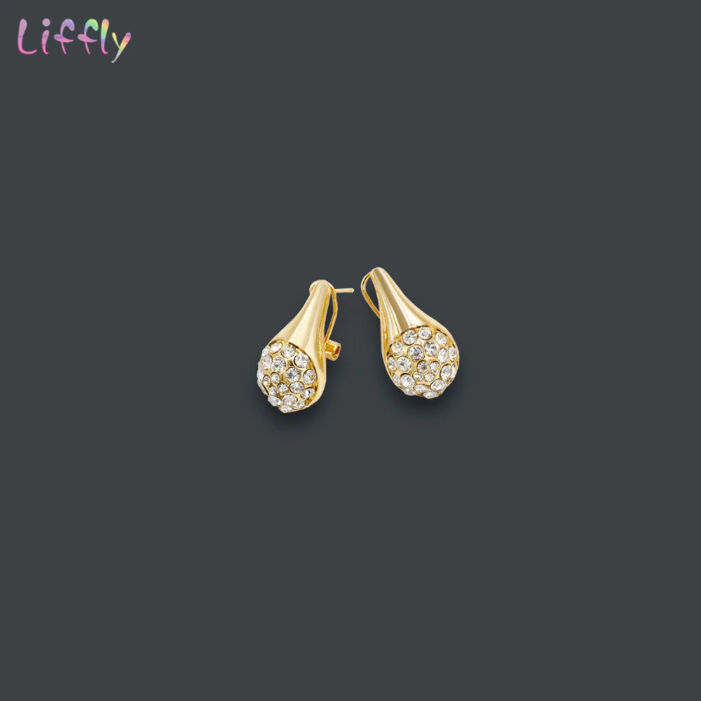 

Liffly Bridal Gift Dubai Gold Jewelry Sets Women Wedding African Beads Jewelry Set Fashion Jewelry Necklace Earrings