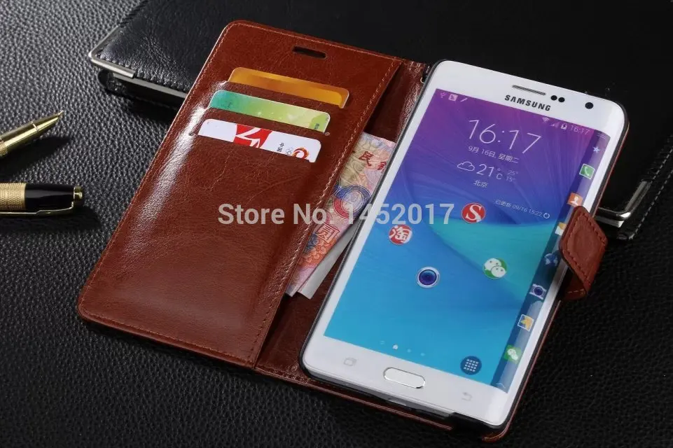 Кожаный чехол для телефона AZNS Note edge Samsung Galaxy N9150 с откидной крышкой кошелек чехлы
