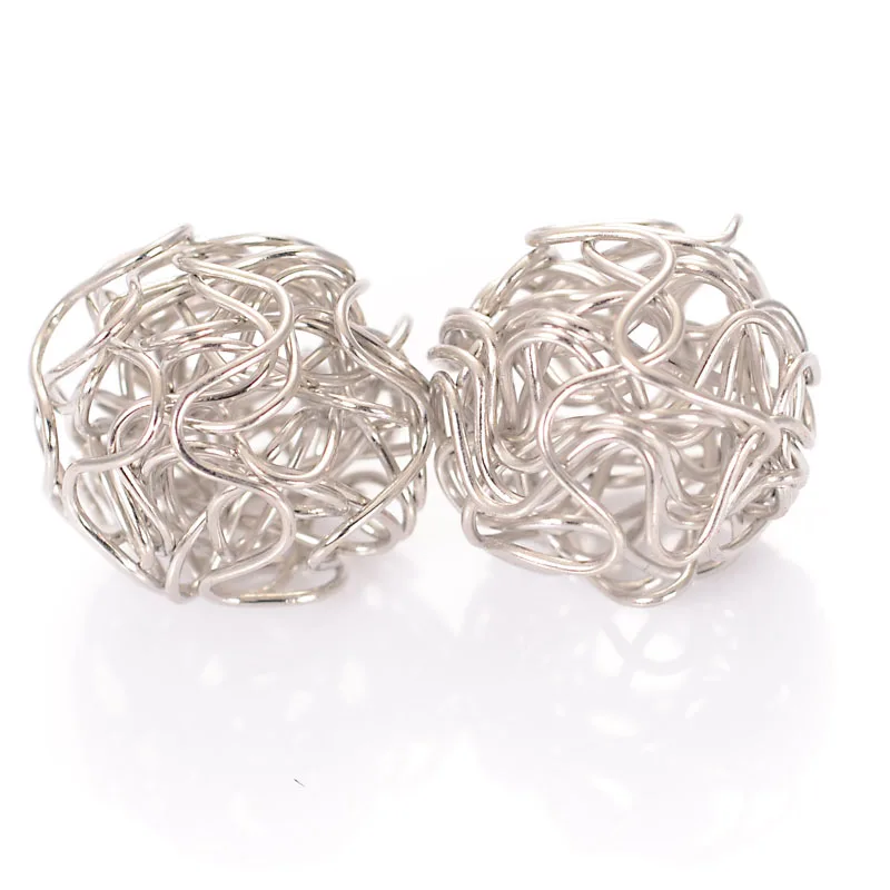 5 Pcs/Lot 18MM Antique Silver Bend Wire Hollow Spacers Beads Fit Women Diy Ball Necklace Bracelet Jewelry Findings | Украшения и