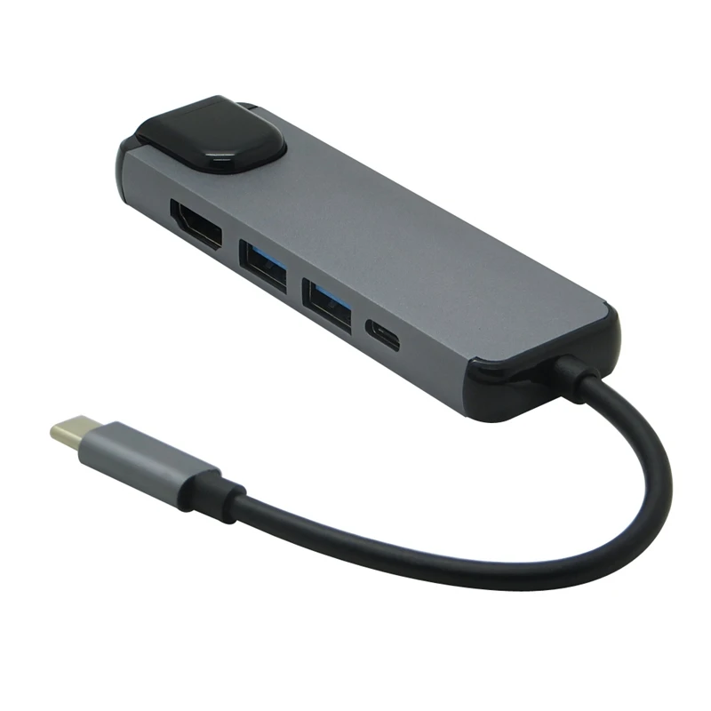 5 в 1 USB 3 USB-C Type C концентратор с HDMI 4K HD 1000M Rj45 Lan адаптер 0 PD зарядный для Macbook Pro |