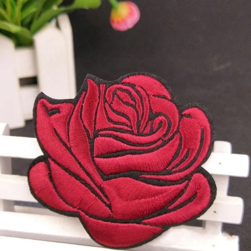 5Pcs New Roses Decals Iron Cloth Patch Decoration Flowers Clothing Accessories | Дом и сад - Фото №1