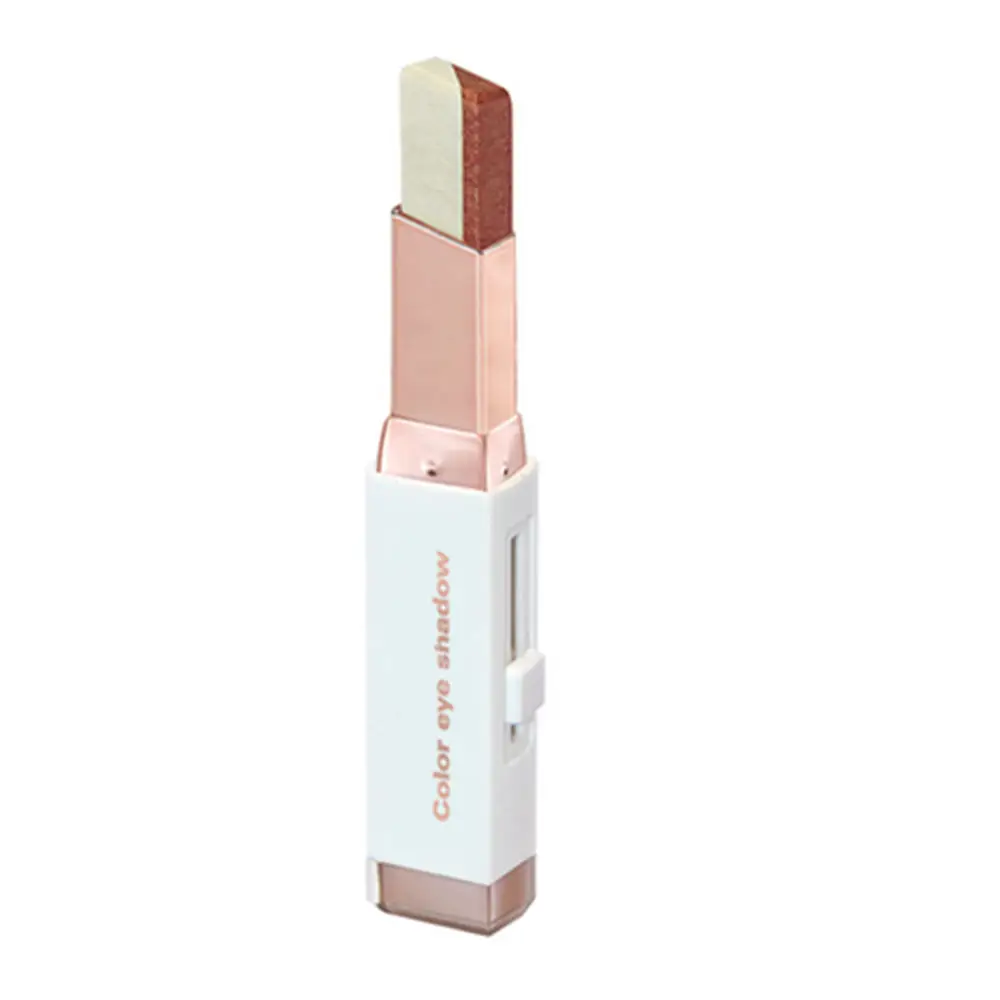 Красный Korean Cosmetics Two Tone Eyeshadow Bar Makeup Eyeshadow Stick Eye Shadow Pencil Pen Beauty Tool - Цвет: Красный