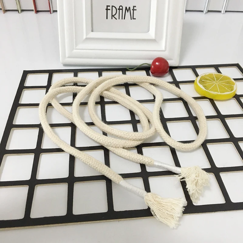 Женские ремни веревки женские тонкие плетеные пояса с кисточками платья
