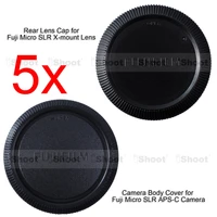 5x body cover for fujifilm micro slr aps c camera x t1 x t10 x pro1 x e1 x e2 and rear cap for fuji micro slr x mount lens