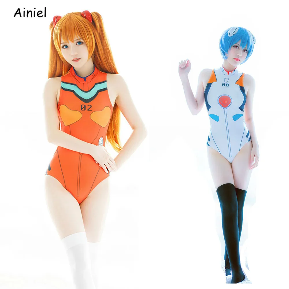 Неоновый костюм для косплея Ayanami Ray Ikari Shinji Soryu Asuka Langley DVA EVA Sweamwear женский