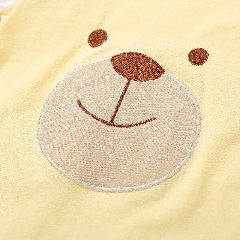 -Одежда для малышей Цельный комбинезон из 100% хлопка с круглым вырезом и длинными