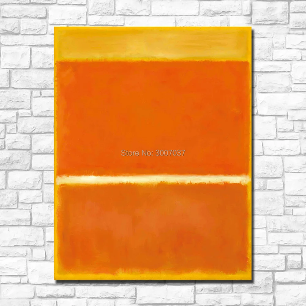 

For Living Room Abstract Wall Painting Mark Rothko Canvas Painting Modern Orange Color Oil Painting No Framed ship by DHL Fedex