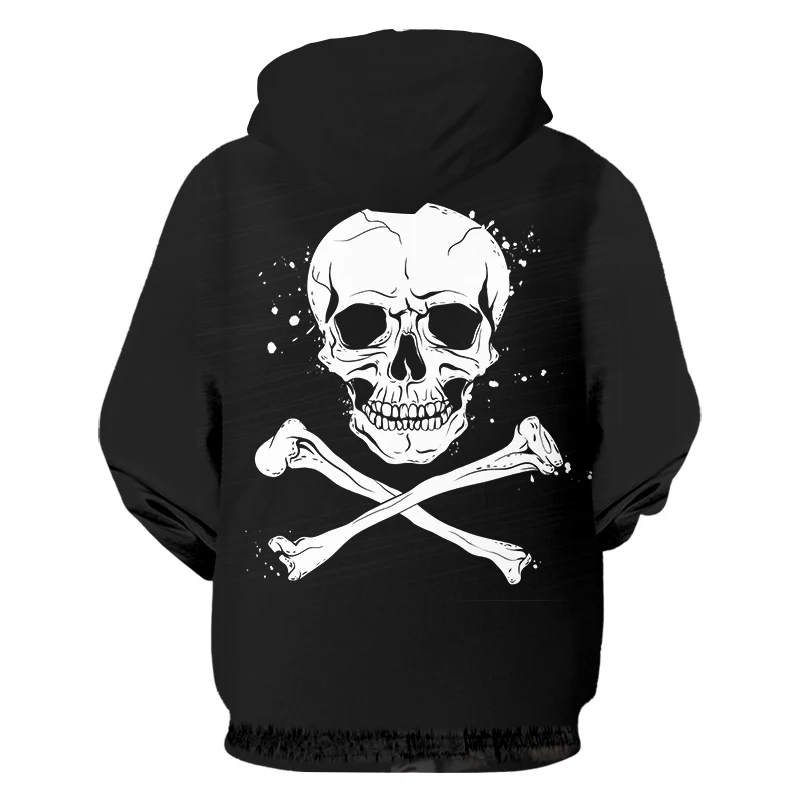 OGKB 3D толстовки черный женский/мужской крутой принт Скелет толстовка с костями