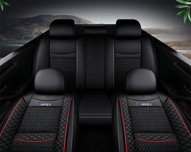 

General purpose Leather Ice silk Black Red Orange Brown Car Seat Cover For Toyota Camry 40 Corolla RAV4 Verso FJ Land Cruiser LC