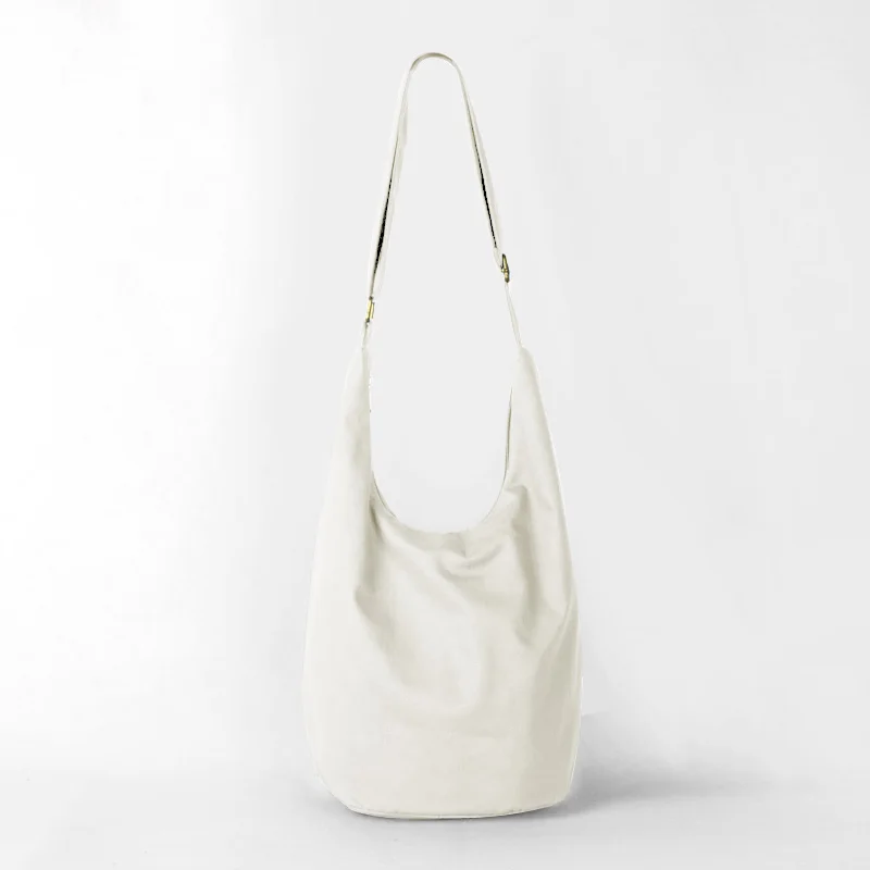 women bag white Новые регулируемые сумки через плечо на ремне, женские сумки для девушек, высокое качество, богемные дорожные сумки из хлопка и холста - Цвет: women bag white