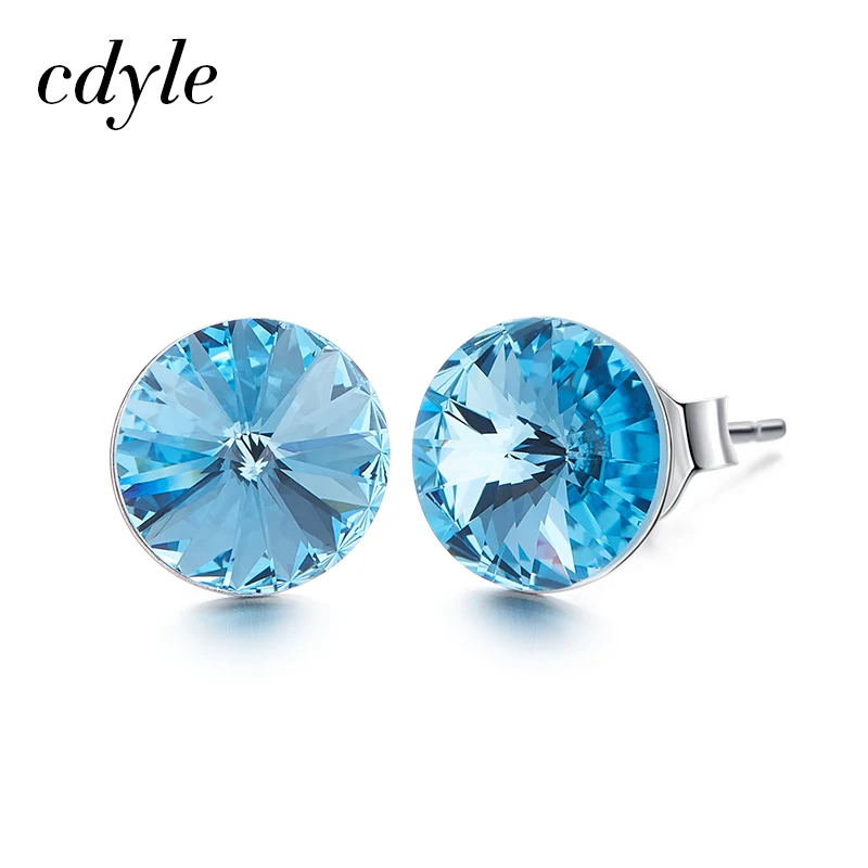 Cdyle, женские серьги, 925 пробы, серебряные ювелирные изделия, элегантные, украшенные кристаллами, романтический подарок на день Святого Валентина