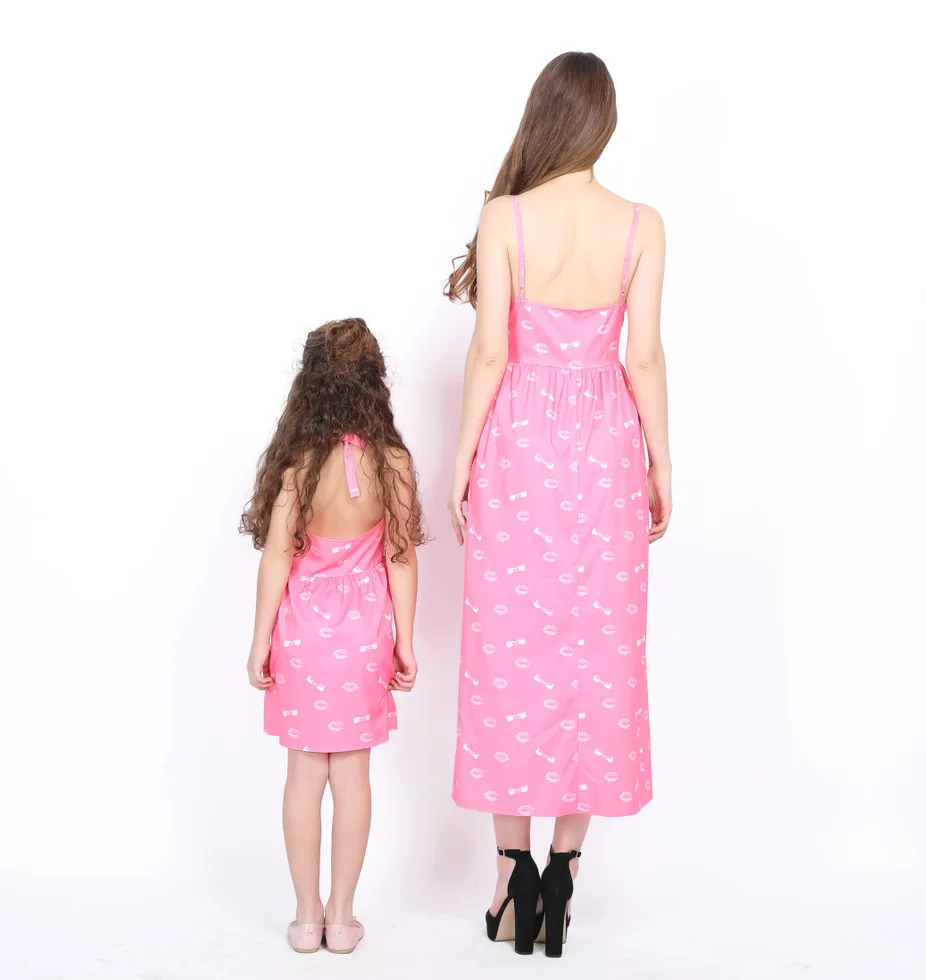 Мамы и дочки Ropa Mama E Hija большие размеры летние платья для мамы с бантом платье