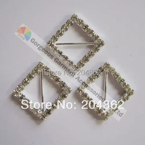 Квадратные чешские хрустальные стразы горка с пряжкой 20 мм лента средней длины