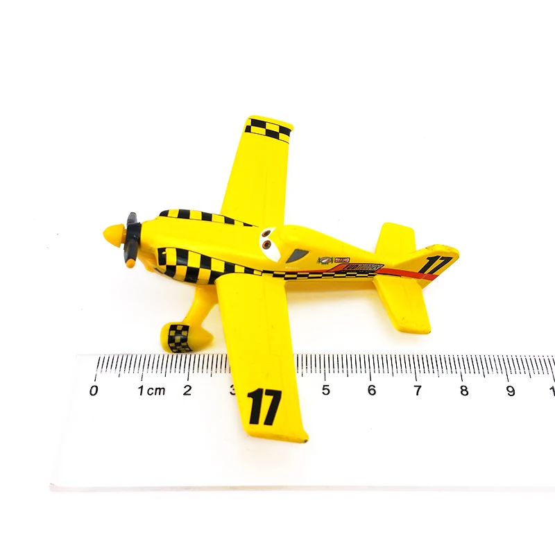 Дисней Pixar Planes No.17 желтая птичка металлический литой игрушечный самолёт 1:55