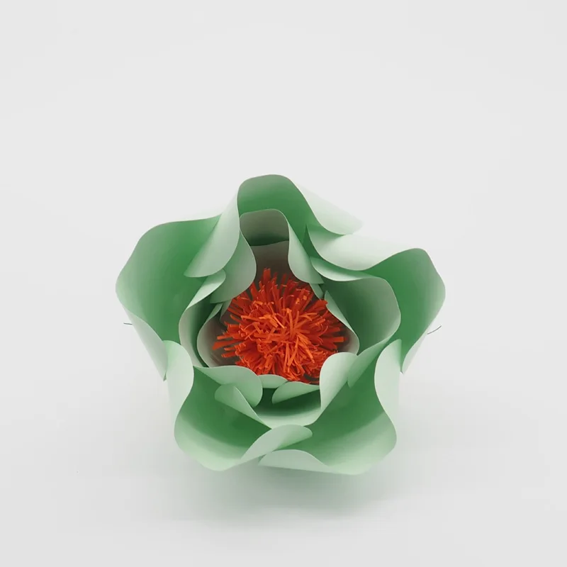 1 Piece 20CM Cardstock Customized Giant Paper Flower For Wedding Backdrops Windows Display Kids' Room Deco Mix Green Orange | Дом и сад
