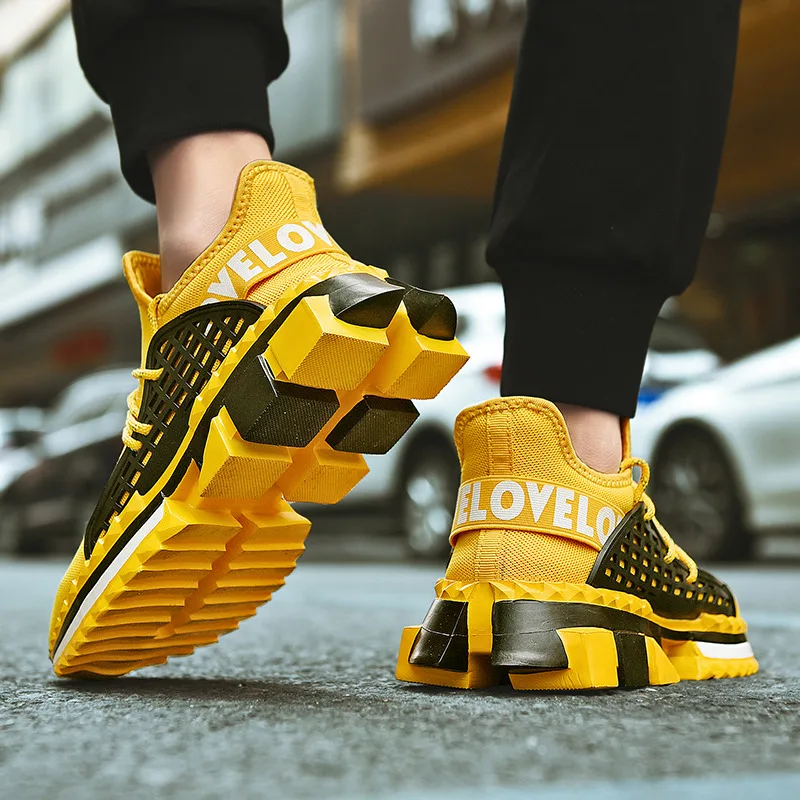 Кроссовки мужские сетчатые Повседневные Дышащие на шнуровке повседневная обувь