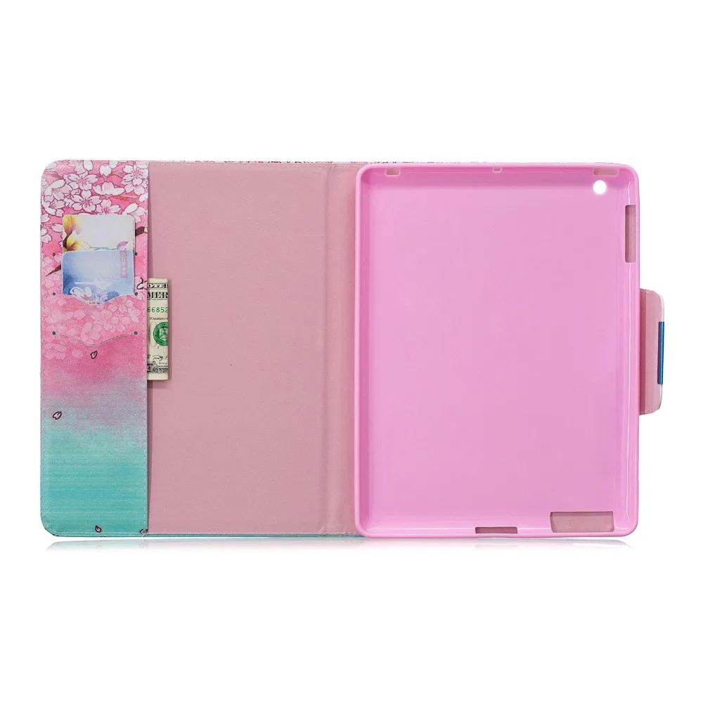 For ipad 2 3 4 Case hot Marble unicorn panda flower Painted Pattern Pu Leather iPad A1458 A1459 A1430 Tablet Cover | Компьютеры и офис