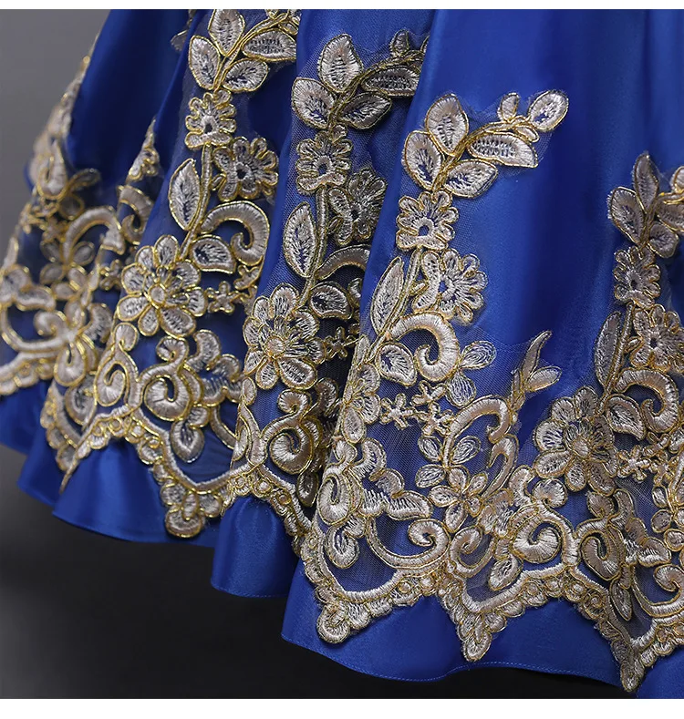 

POSH DREAM Burgundy Red Flower Lace Girl Wedding Dresses Embroidered Princess Christmas Party Tutu Dresses for Kids Girls