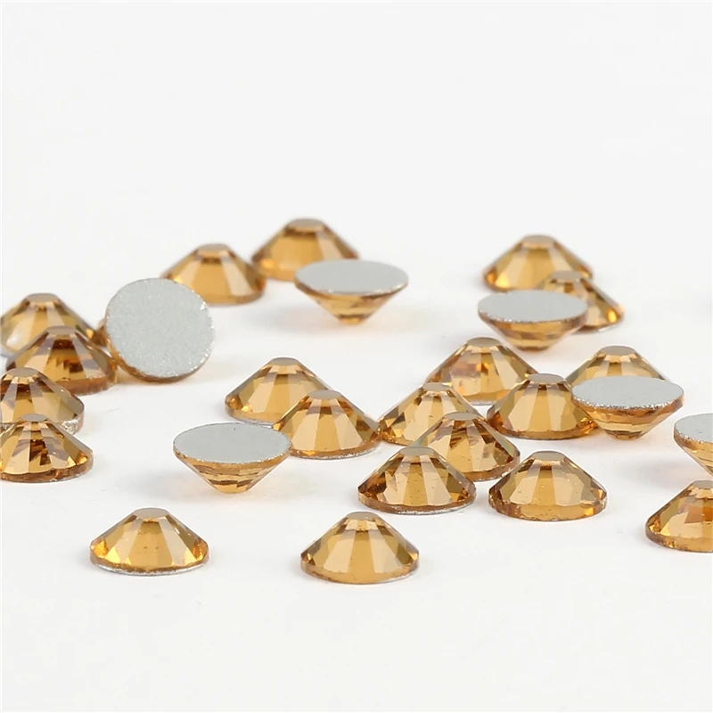 Ss3 ss30 блестящие камни для ногтей с плоской задней поверхностью без горячей