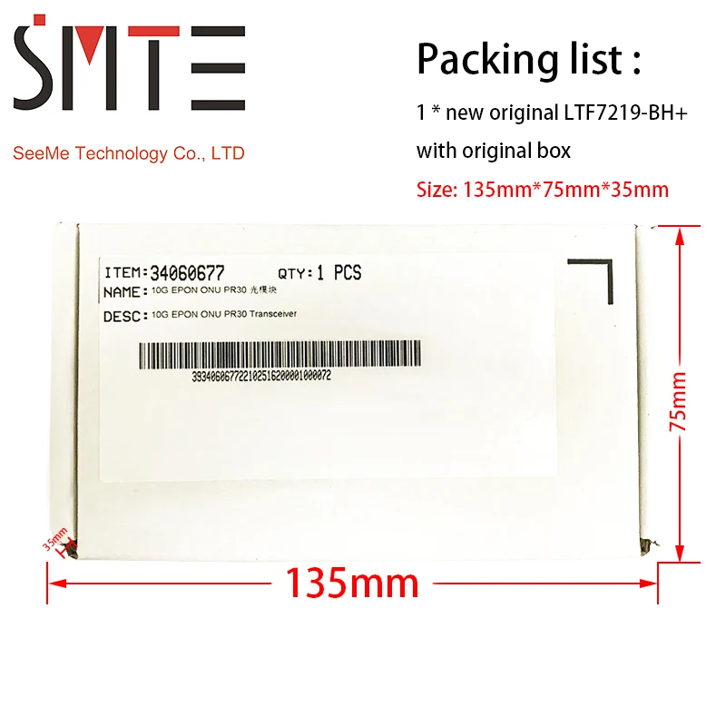 

New and Original LTF7219-BH+ 10G-EPON-ONU-PR30 SC SFP Modules with Original box