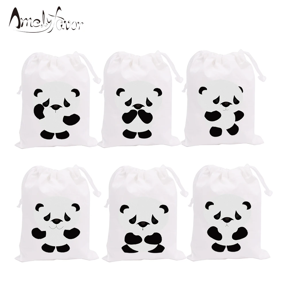 Мешочки для подарков на день рождения с пандой мешочки и изображением животных