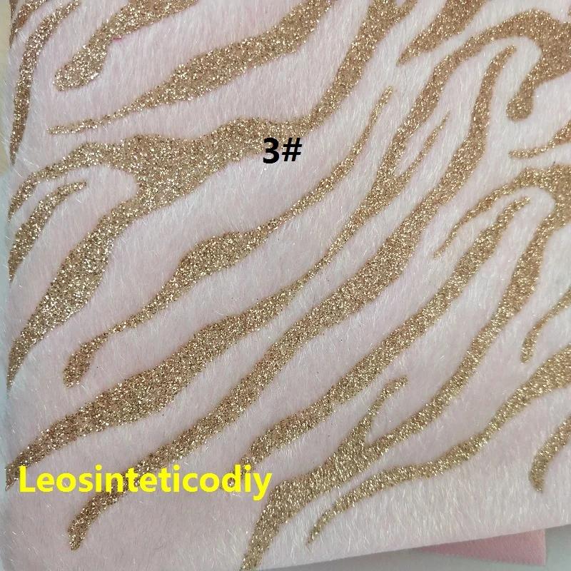 1 шт. 21X29 см синтетический Letaher, Cuero Sintetico Emmitation Zebra кожа для изготовления бантов аксессуары T20 - Цвет: 3