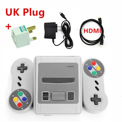 Серый Супер мини HDMI семейная ТВ Видео игровая консоль HDMI 8 бит Ретро видео игры консоль подарок Прямая поставка встроенные 621 Ретро игры - Цвет: Серый