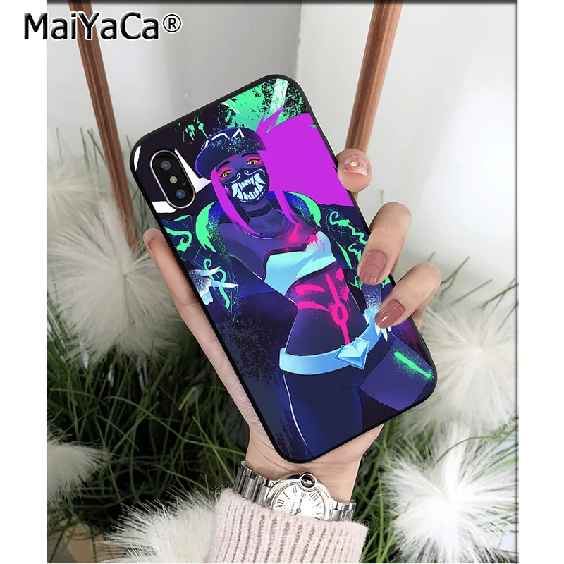 MaiYaCa virtual girl band KDA Akali TPU мягкие Аксессуары для телефона чехол Apple iPhone 8 7 6 6S Plus X XS MAX 5 5S