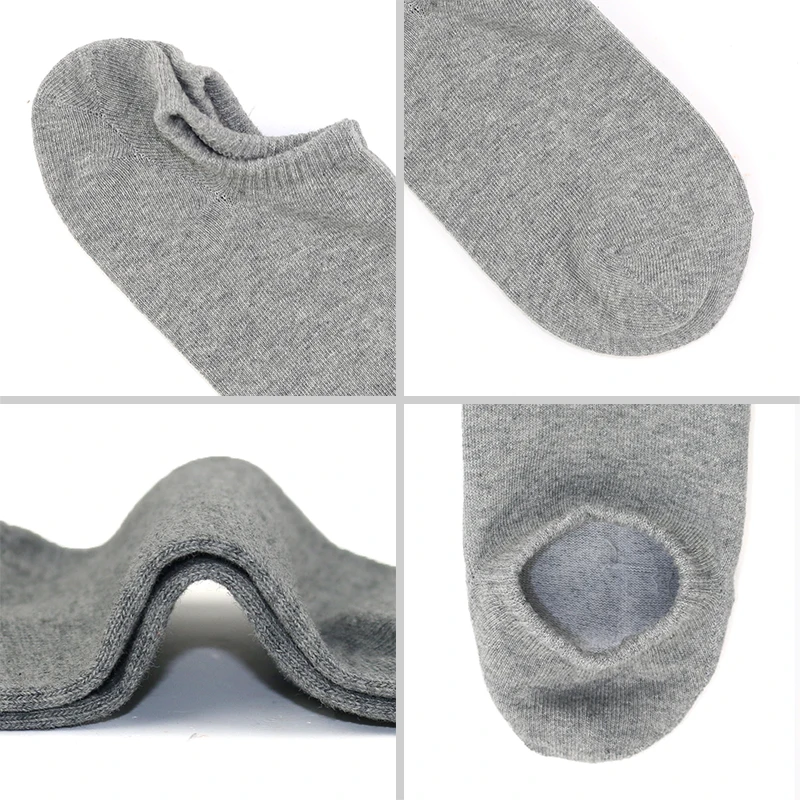 100% чёсаные хлопковые невидимые мужские носки Новые противоскользящие мягкие