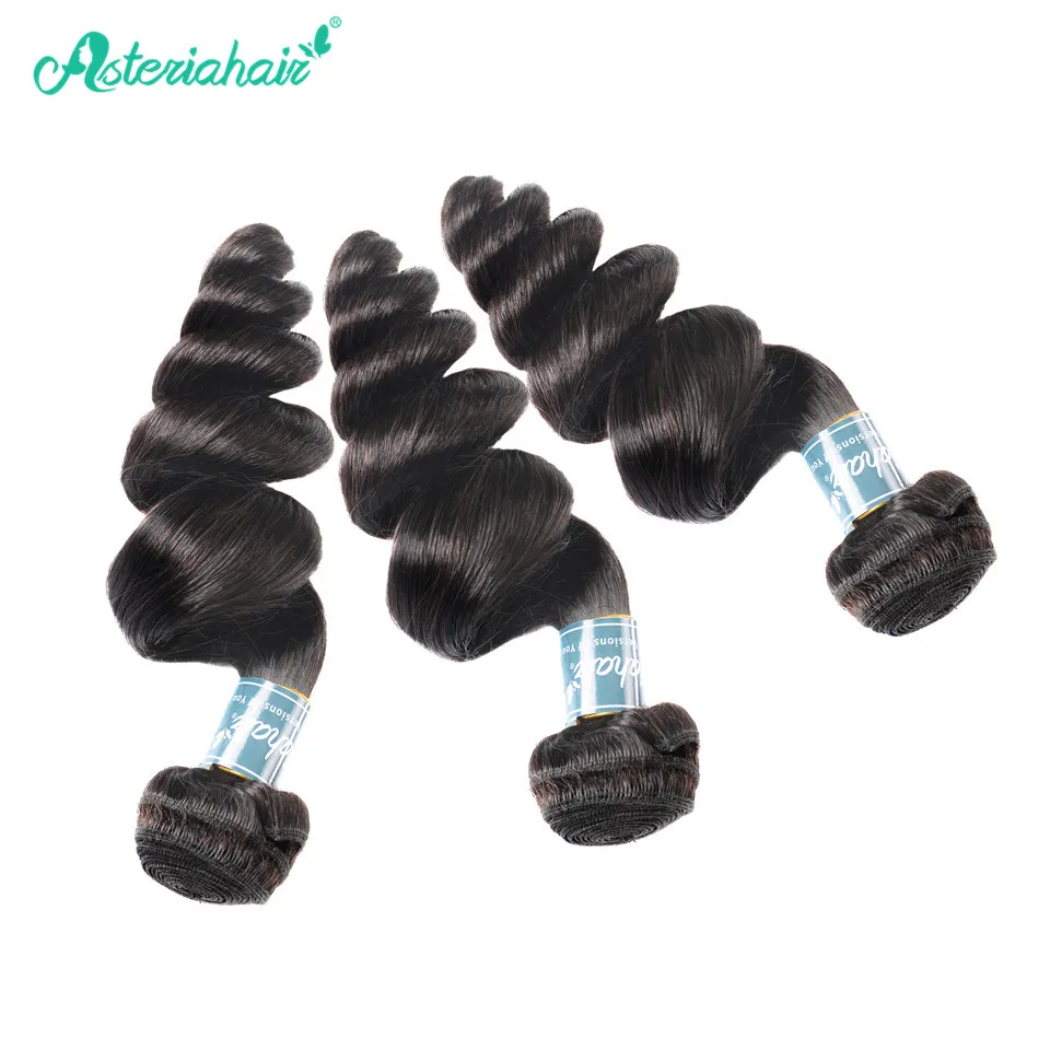Asteria Hair 3 шт. бразильские свободные волнистые в наборе 10 30 дюймов Натуральные