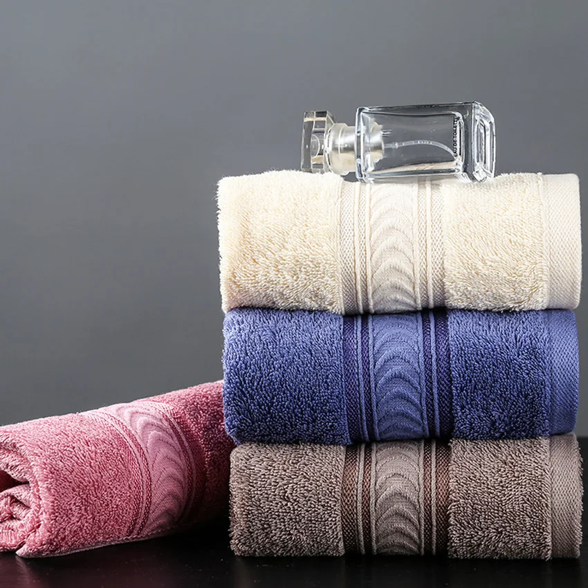 Набор плотных однотонных хлопковых полотенец банное полотенце для дома ванной