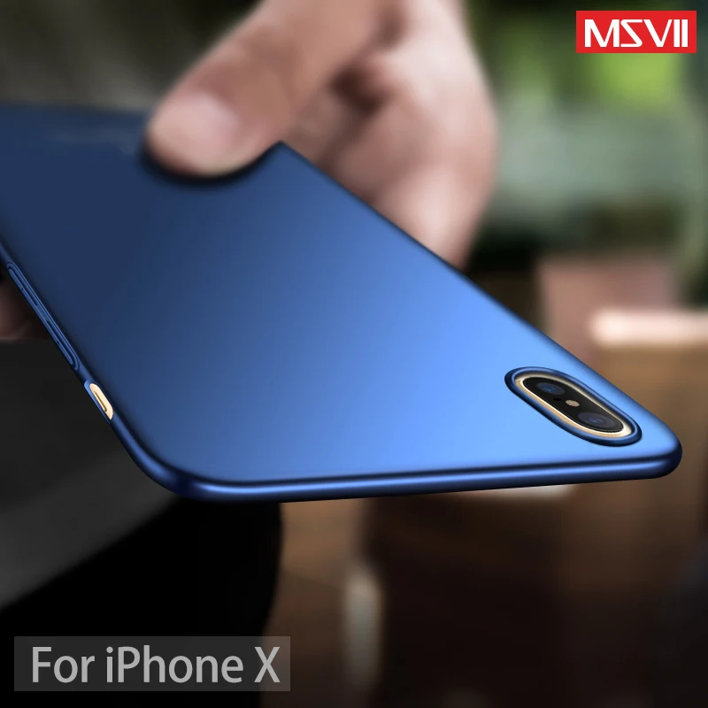 MSVII чехол для телефона iPhone Xs Max XR XS тонкий матовый противоударный X Coque с полной