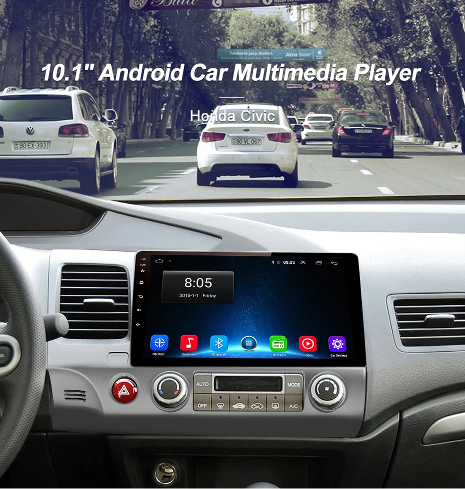 Junsun V1 2G+ 32G Android 9,0 для Honda Civic 20062007 2008 2009-2011 Автомобильный Радио Мультимедиа Видео плеер навигация gps 2 din dvd