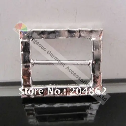 100 шт./лот Серебряная прямоугольная горный хрусталь скользящая Пряжка Кристалл
